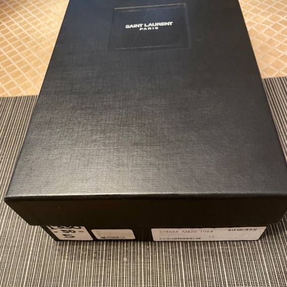 Saint Laurent Paris Bi-Color Black /Red Cap Toe Pointed Heels - Picture 10 of 11